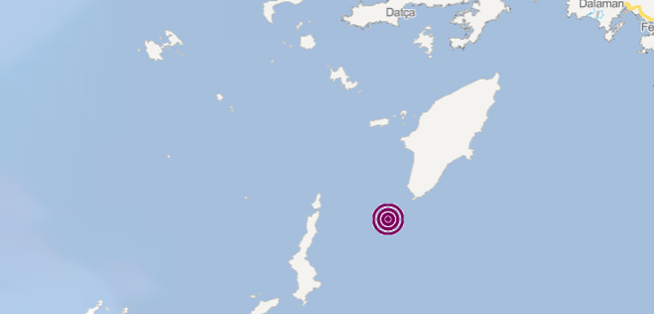 Ege Denizi'nde Marmaris açıklarında deprem