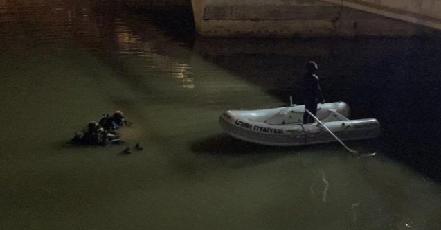 İzmir Konak Melez Çayı’na otomobil uçtu: 1 ölü, 3 yaralı